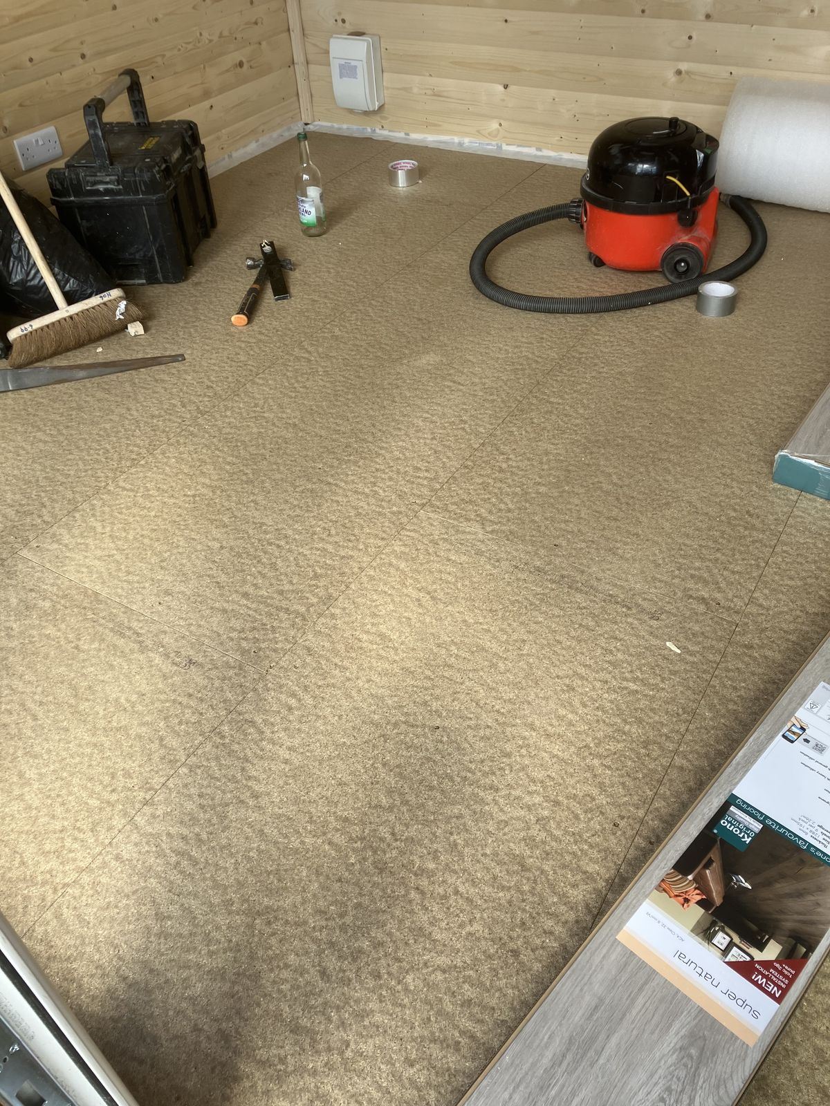 Floor Insulation and LVT Flooring in a Garden Cabin — gallery photo