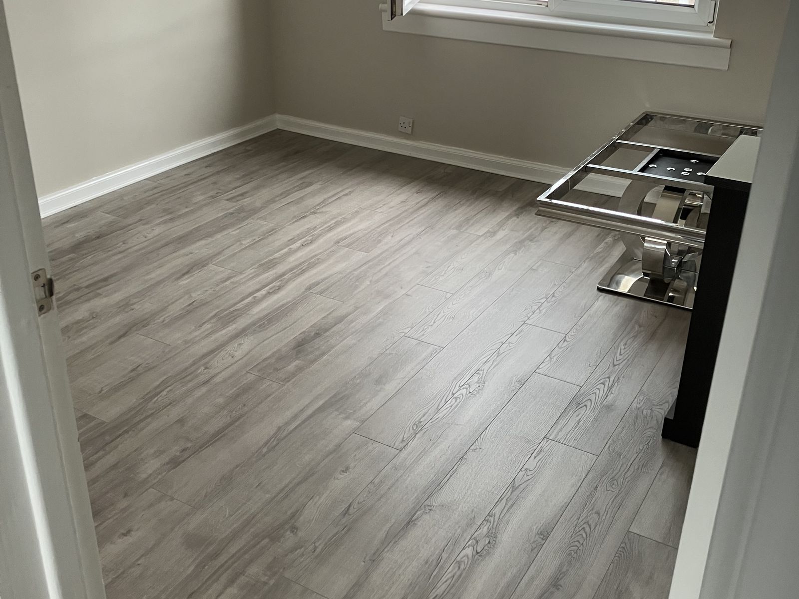 Grey Laminate Through the Hall and Rooms — Lanarkshire