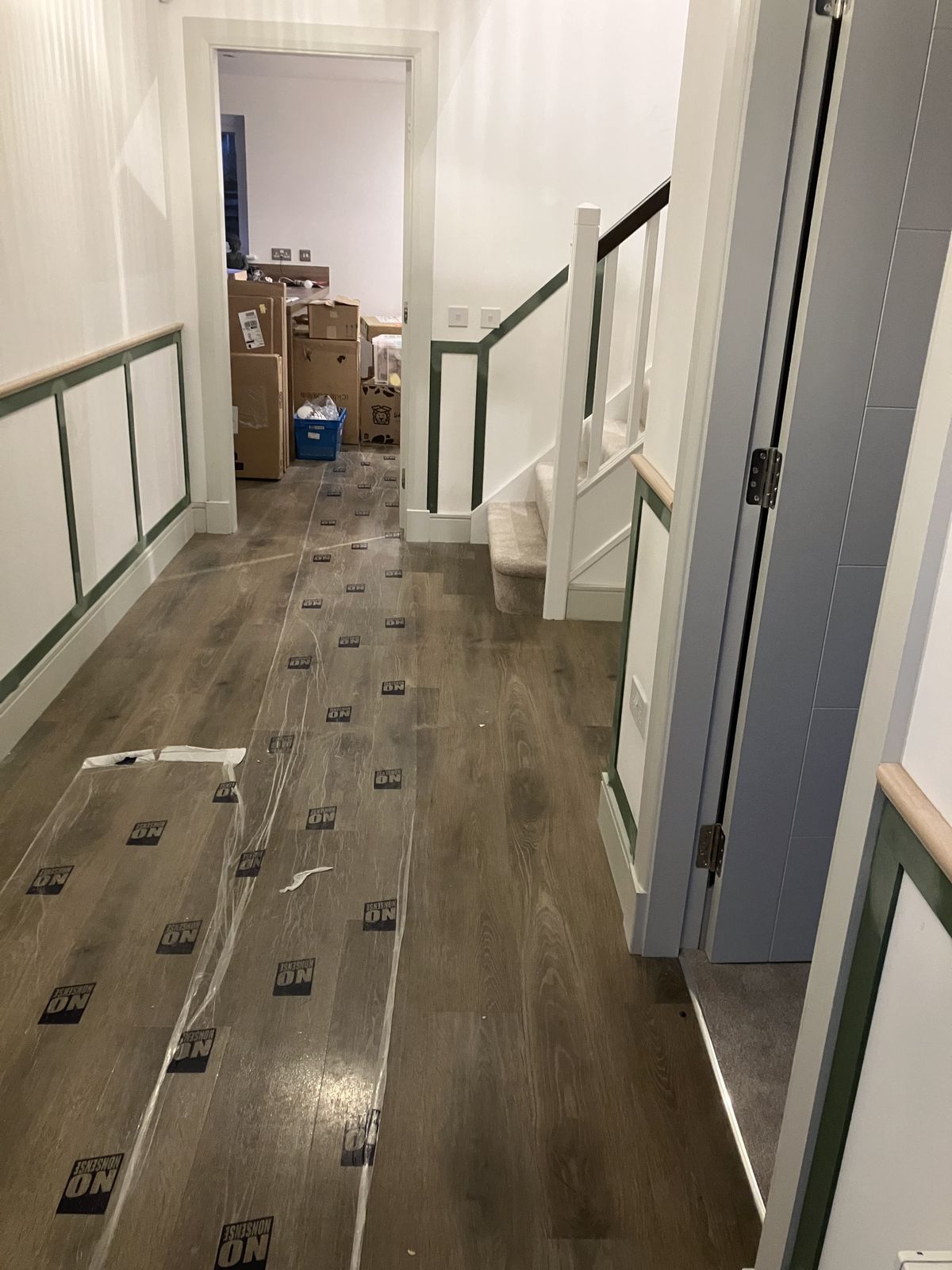 Hall, Stairs and Bedroom Panelling in a New-Build — gallery photo