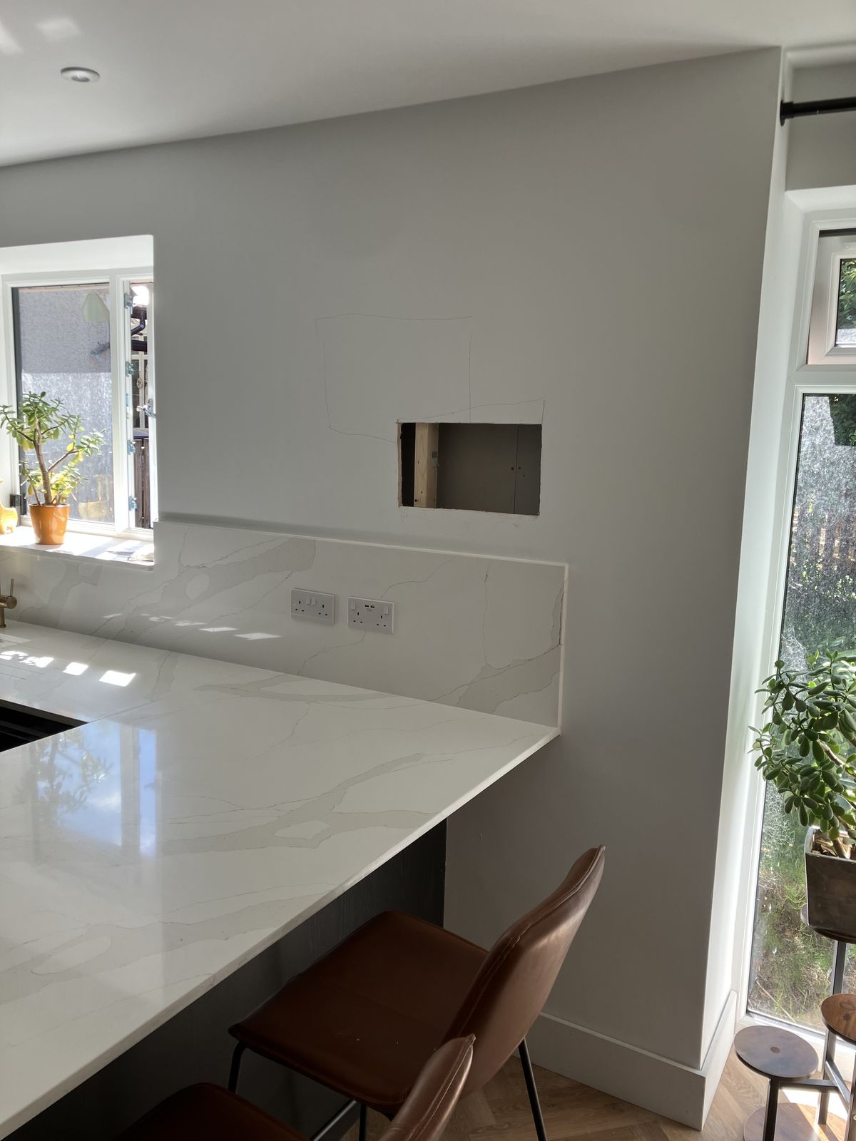 Oak Shelf Unit in a Kitchen — gallery photo