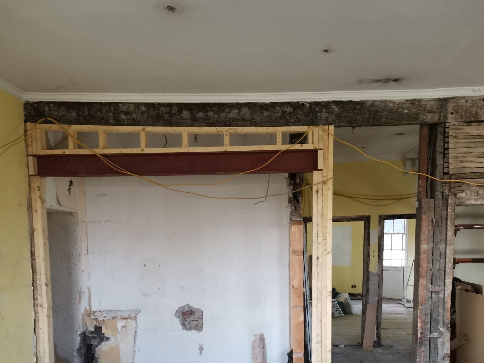 Removal of Burnt Wall Frame and Insertion of Metal Beam — Edinburgh