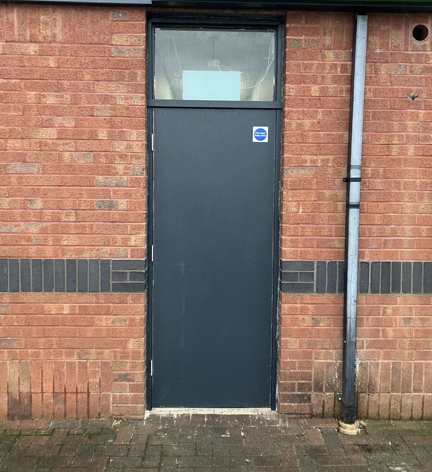 Rear Fire Exit Door for a Shop — finished work in Lanarkshire