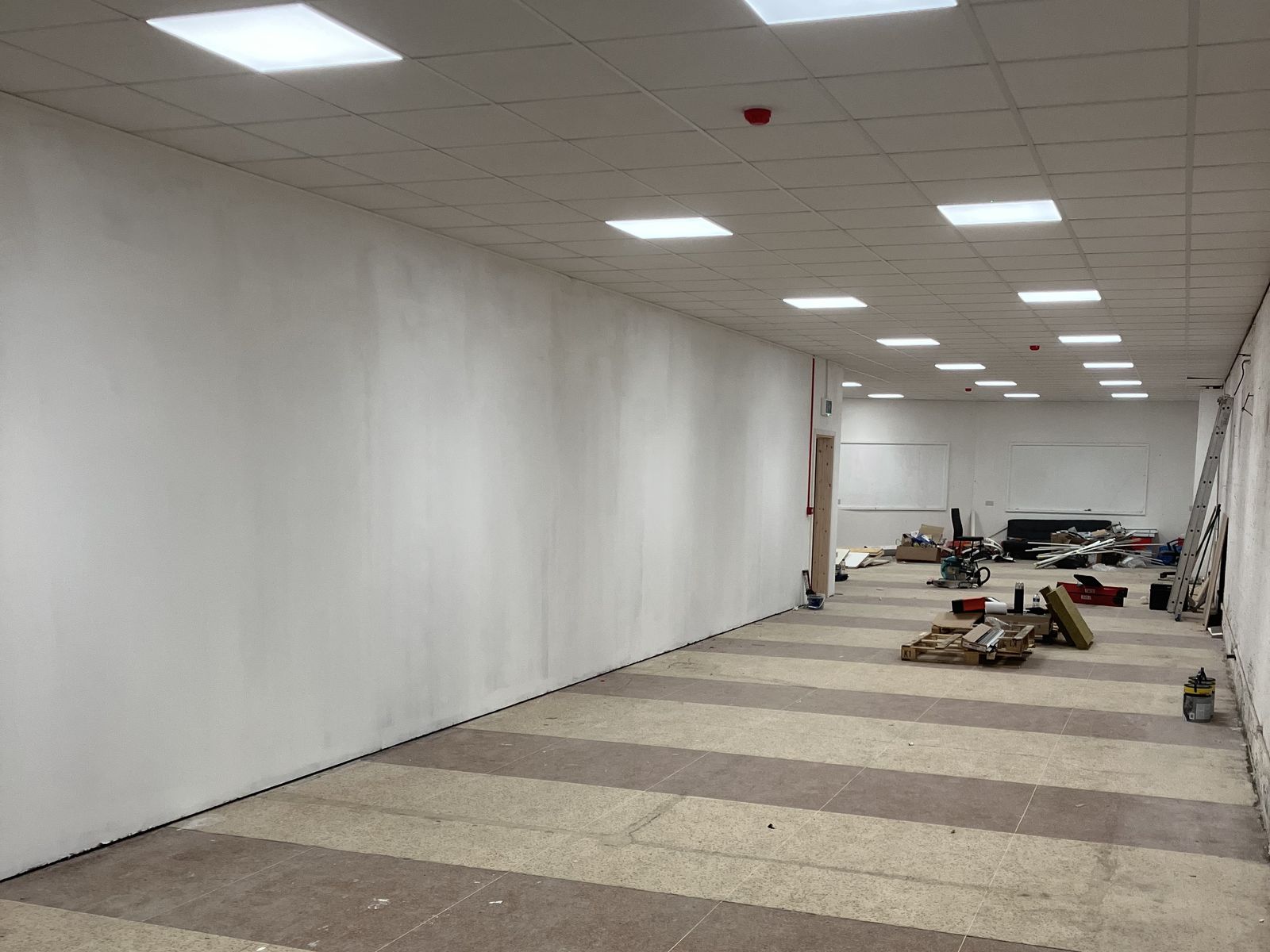 Shop Unit Fit-Out with a Fire Wall — finished work in Lanarkshire
