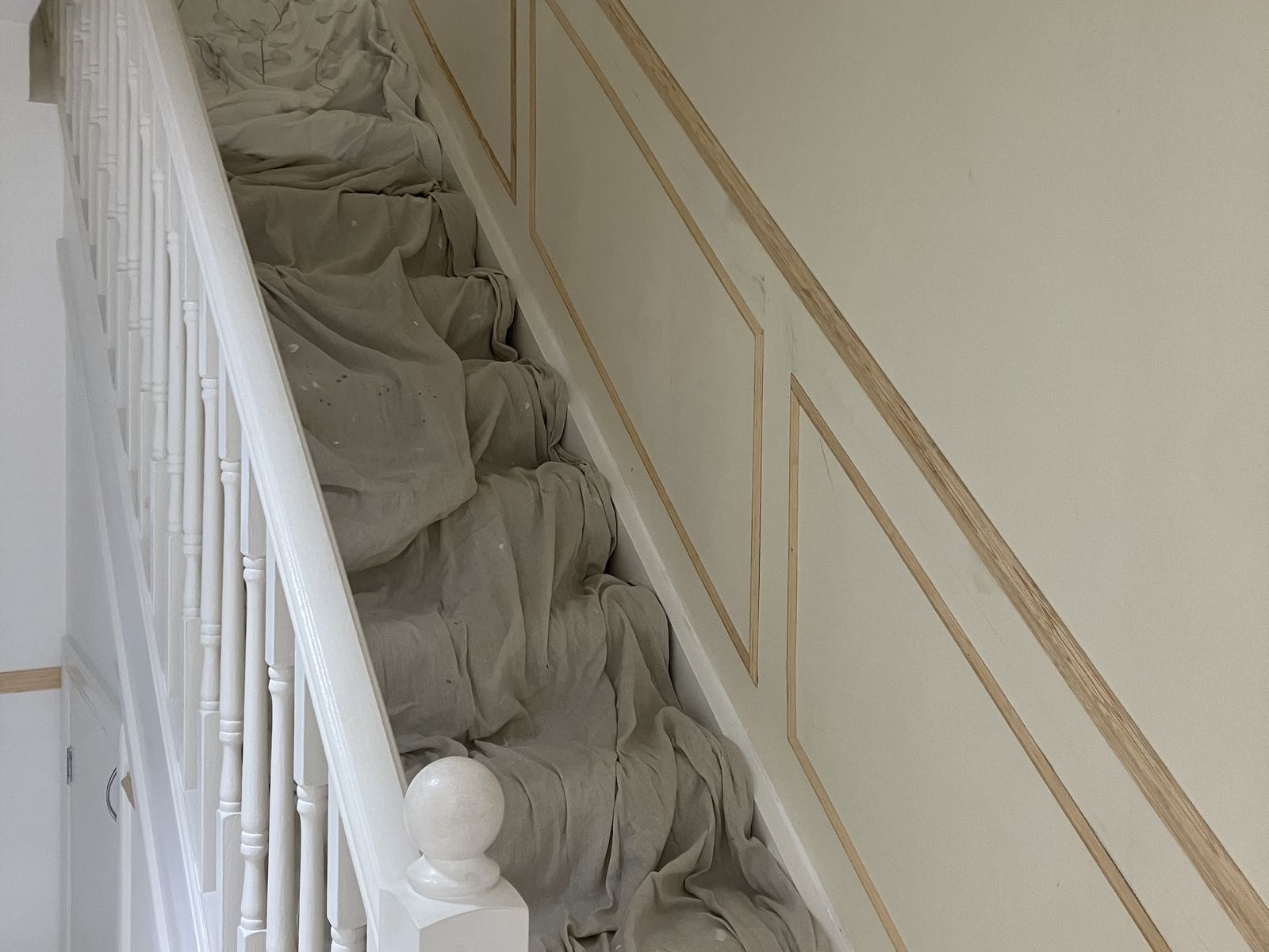 Stair and Hall Panelling, Ready for Paint — finished work in Lanarkshire