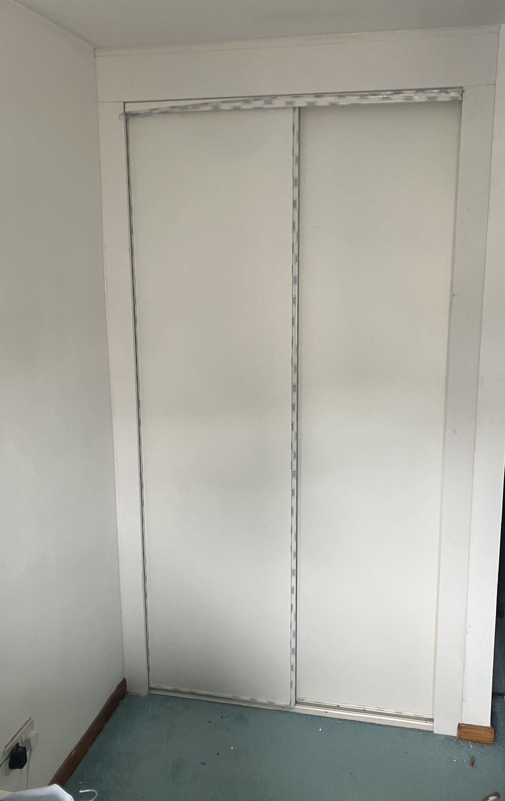 White Sliding Wardrobe Doors — finished work in Lanarkshire